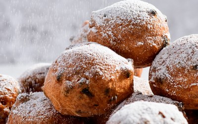 Oliebollen met Parade Oliebol Goud (geschept)