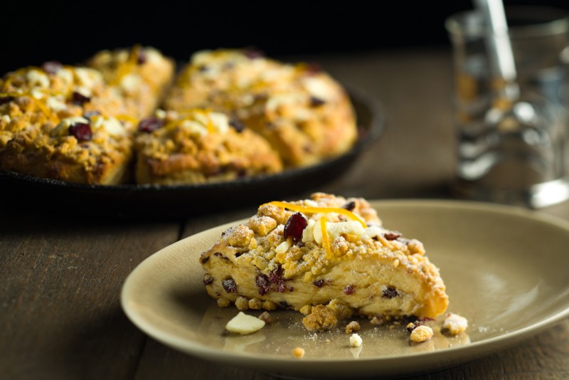 Scones cranberries en sinaasappel met Panovitesse Scone